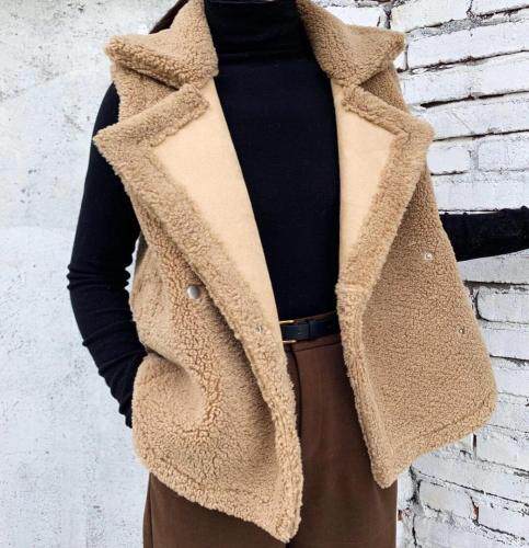 【】皮毛一体马甲 mLXL，女装马夹，FUMEI赋美