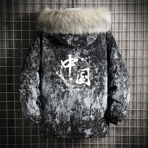 MC49134-P135日系潮衣男大码派克服男工装服外套袄网格