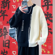 毛衣男士冬季加绒加厚男针织衫打底衫ZW8835-P45，男装T恤，星座1105-3