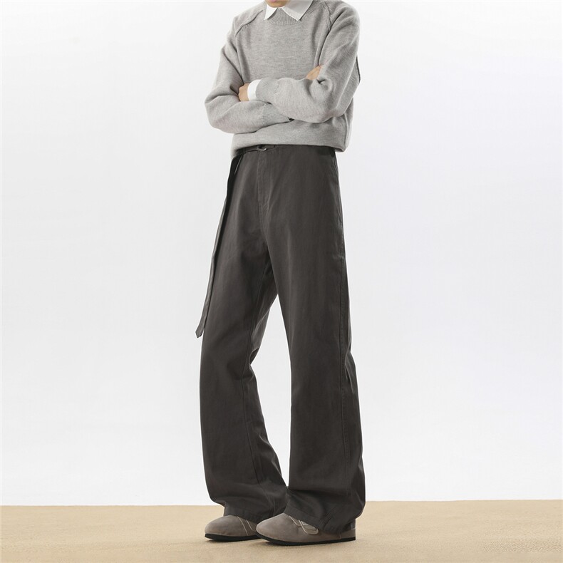 春上新阿苏特染重工水洗休闲裤长裤微喇裤子A014-DY25202-特P55，男装休闲裤，电商A014