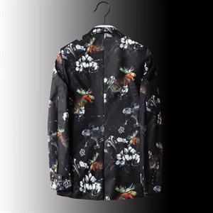 2021秋冬新款印花小西服 男士韩版修身西装外套 C796P95图片