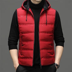 22冬季新款羽绒马甲男保暖外套90鸭绒纯色休闲连帽ZG22950-P170，男装羽绒服，钱塘6003（原4033）