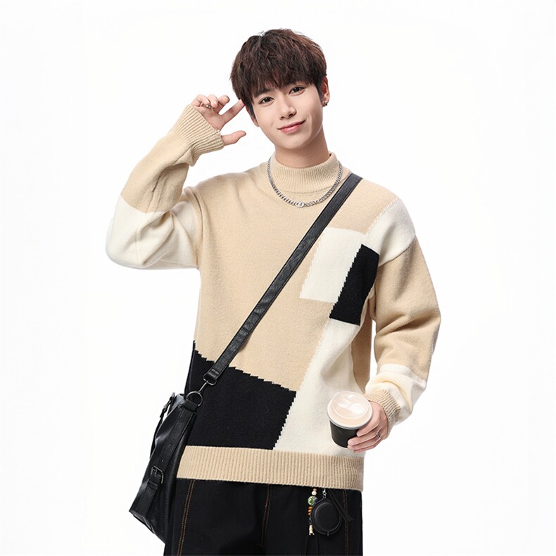 【新品】2025秋冬男士时尚休闲百搭针织毛衣潮流-M188-P45,男装针织衫/毛衣,星座1105-1