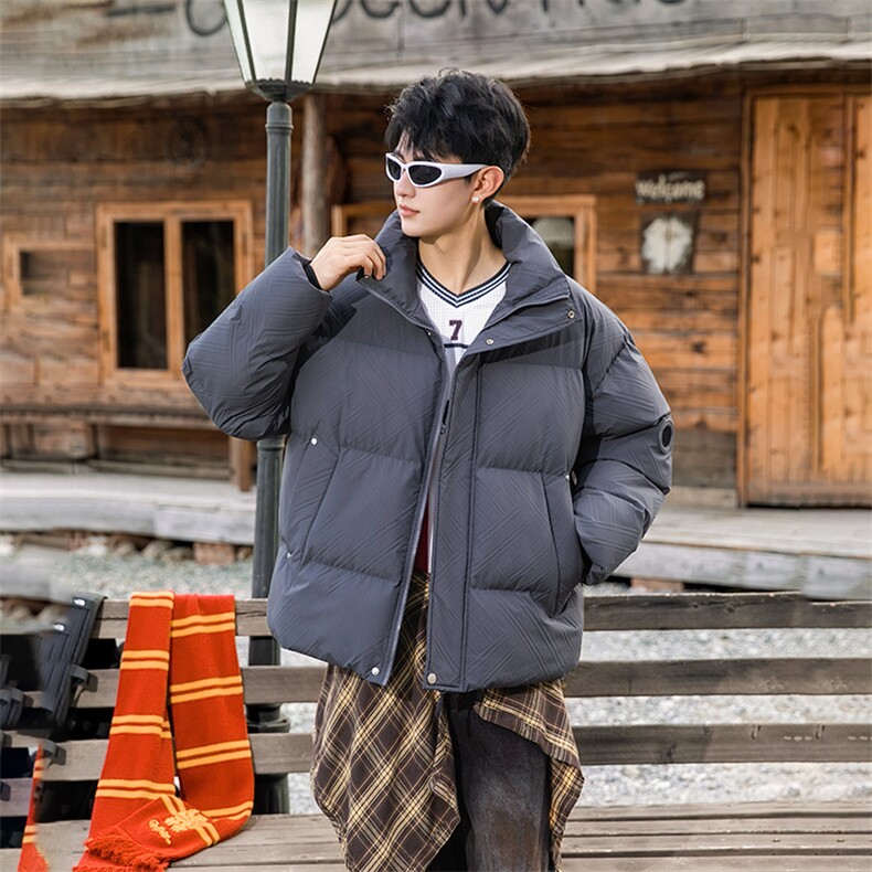 311B-1-YZ-5975-P99控159大码潮牌提花情侣百搭立领棉服抗皱风防,男装棉衣,星座311B-1