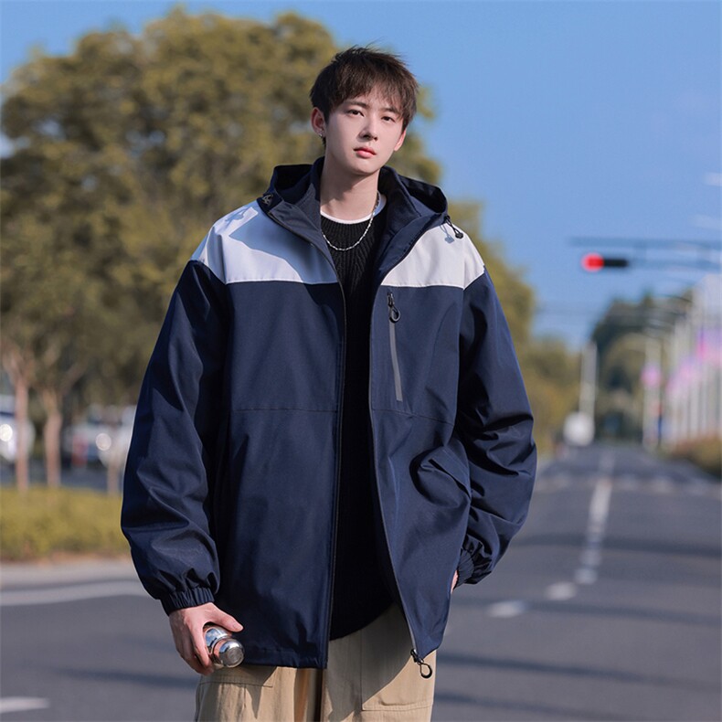 新款港风三合一多口袋宽松时尚港风连帽棉袄外套MY9306P-130,女装短外套,电商A128