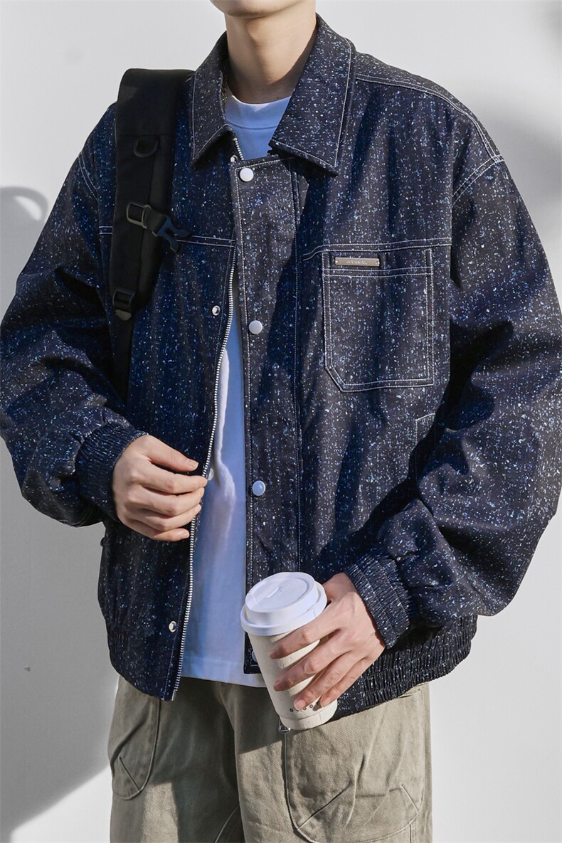 JK8867-P78L-9XL2025秋冬新款大码翻领夹克外套控138,男装夹克,星座109