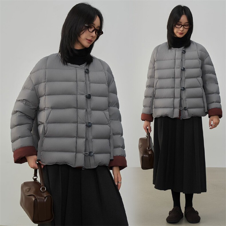 现货2025年冬季新款90白鸭绒休闲羽绒服女,女装羽绒服,阳光伊恋