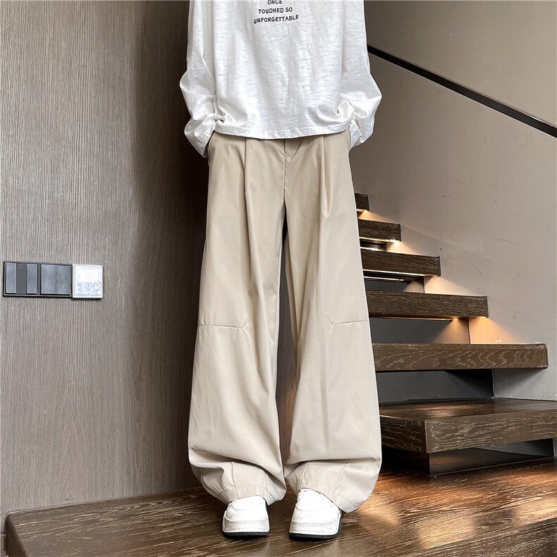 基础跑量秋冬阔腿裤宽松休闲裤子男弯刀裤休闲西裤K10158-特30,男装休闲裤,电商A099