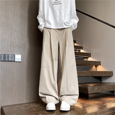 基础跑量秋冬阔腿裤宽松休闲裤子男弯刀裤休闲西裤K10158-特30，男装休闲裤，电商A099