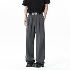 新款男士冰丝休闲裤直筒简洁长裤男士小西裤，男装西裤，星座1107-1