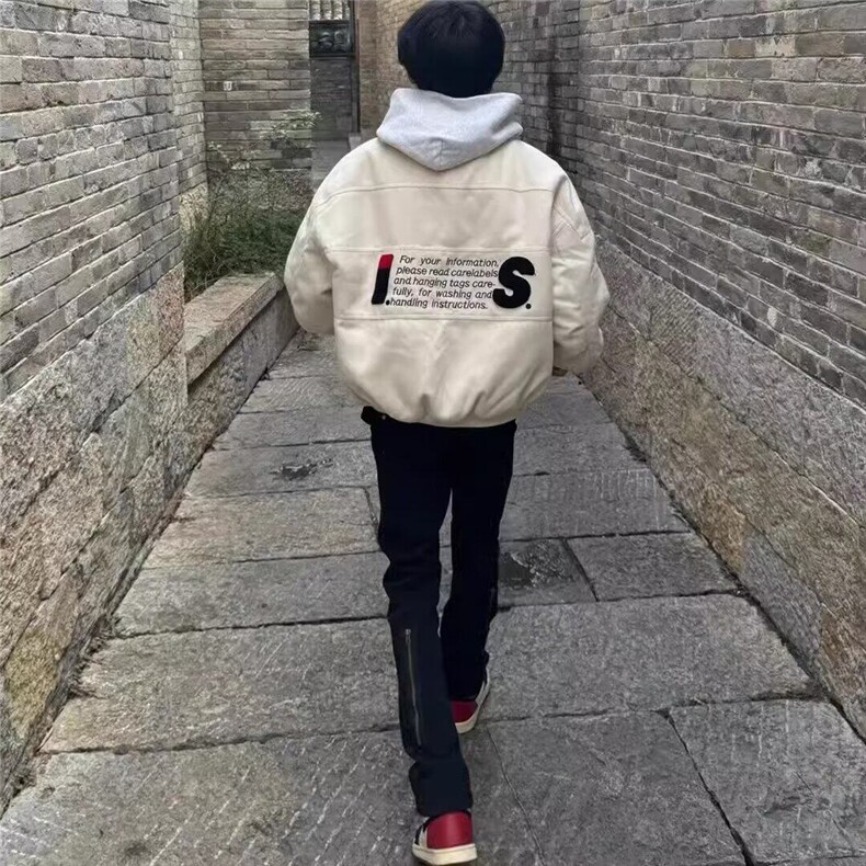 网图美式高街vibe风飞行夹克男字母刺绣棒球服春秋外套男M322-P68,男装夹克,星座1001-1