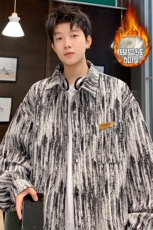 加绒冬季银狐绒棉服男休闲小香风外套J683J加绒-特P63控108，男装棉衣，电商A001