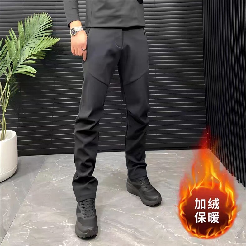 (网络图)轻奢休闲裤刺绣口袋休闲裤加绒加厚313B-CK05加绒-P70,男装卫衣,星座313B