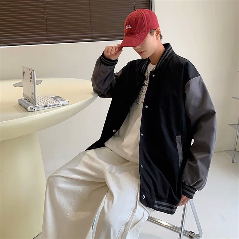 男装棒球服夹克休闲百搭2025秋季新款宽松ins潮流韩版运动外套男,男装夹克,星座1210-1