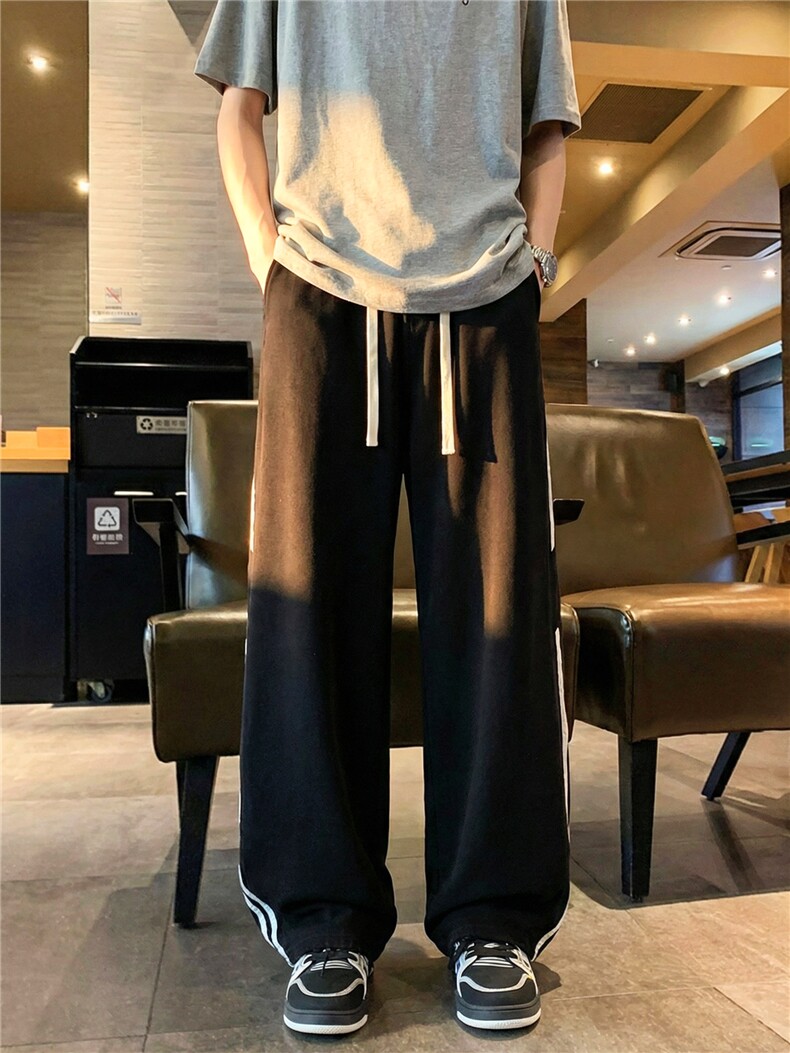 美式条纹潮流高街2026新款秋冬装宽松直筒牛仔裤男款休闲长裤子,男装牛仔裤,星座302A-2