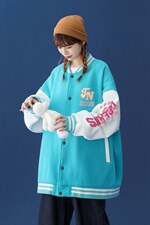 中性风2023秋季新品港风潮牌印花设计感棒球服夹克--G93p65控88，男装夹克，A247A