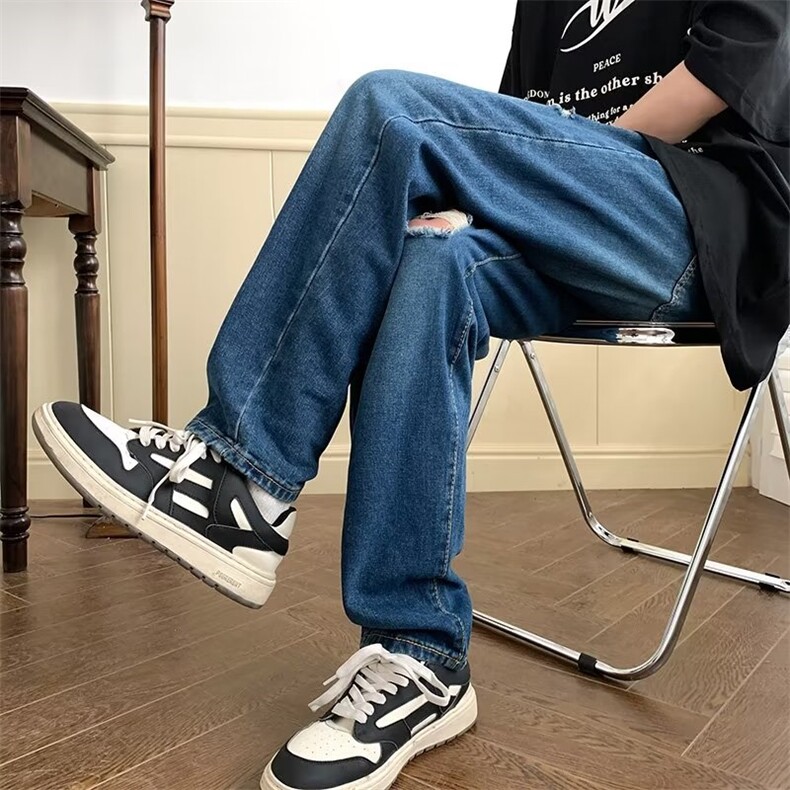 美式牛仔裤男春秋新款休闲直筒裤NK809P36,男装牛仔裤,星座1116-2