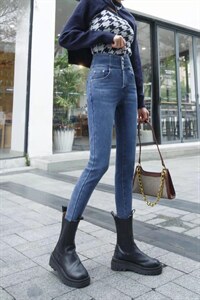 紧身厚绒牛仔裤，女装牛仔裤，茂源祥