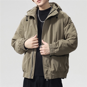 夹棉2025秋冬新款连帽工装夹克男户外登山服棉服图片