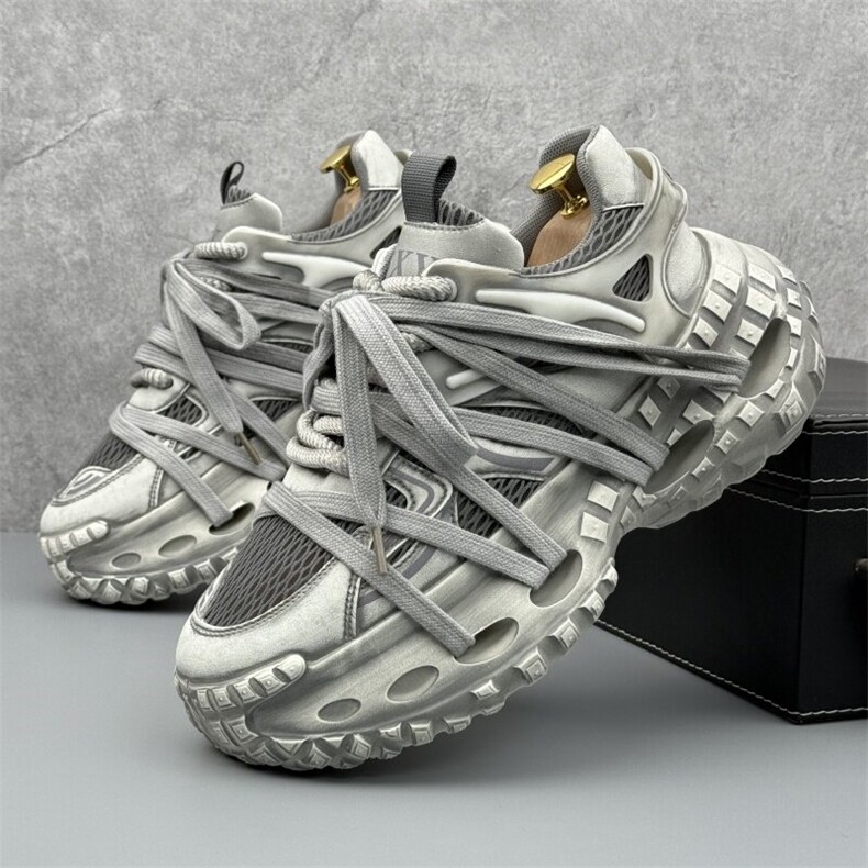 A1118-P255复古做旧老爹鞋男夏季网面透气时尚运动鞋厚底男鞋，男鞋休闲鞋，星座1407-6