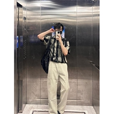 薄款冰丝七分袖衬衣男士潮牌短袖衬衫男装A673，男装衬衫，星座1116A（原606A-3）