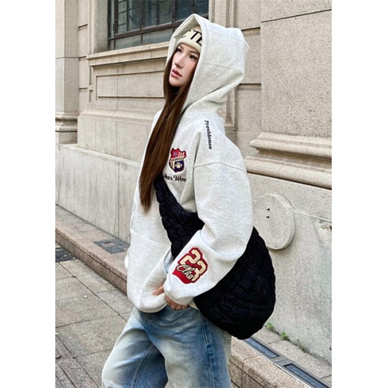 刺绣徽章加绒连帽卫衣男女款小众设计感百搭卫衣A079-WY462-p62,男装卫衣,电商A079