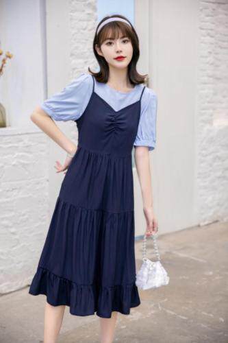 时尚潮流两件套连衣裙，女装连衣裙，英利伊人