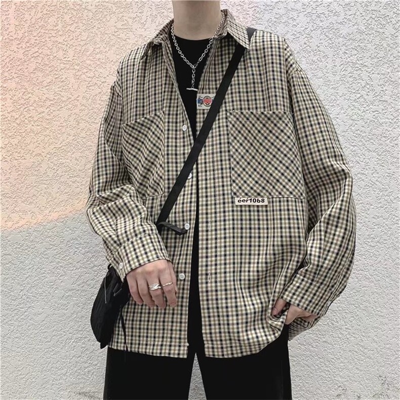 长袖衬衫男港风日系外套C733P38,男装衬衫,星座1116-2