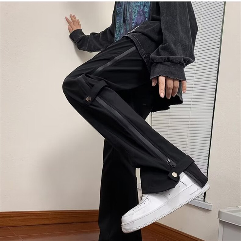 美式vibe高街潮牌机能冲锋裤男直筒微喇工装裤k2542-p40加绒55,男装工装外套,星座1008-1