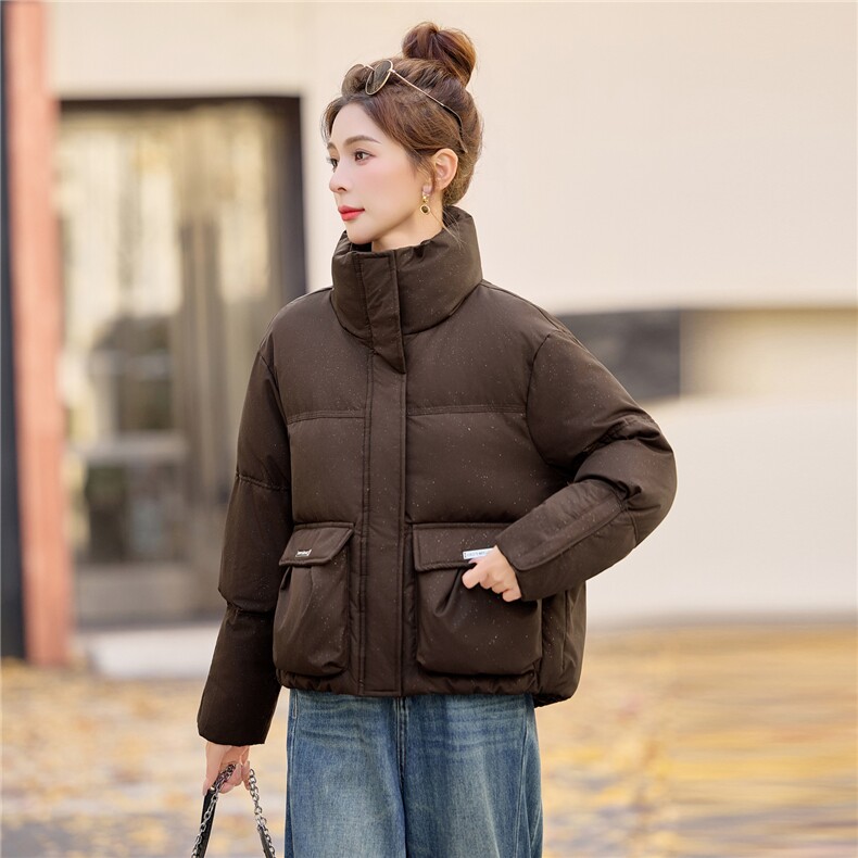 2025冬装新款时尚立领羽绒服,女装羽绒服,鑫鑫格