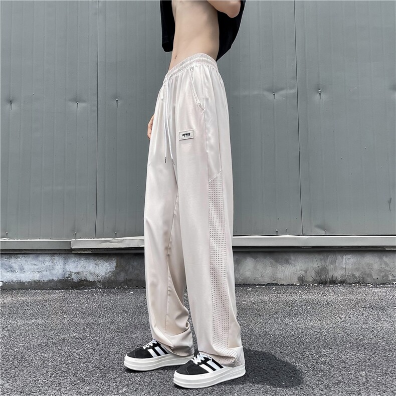 宽松休闲裤男韩版潮流百搭裤夏季薄款坠感阔腿拖地长裤K02861-P35,男装休闲裤,星座308B-2
