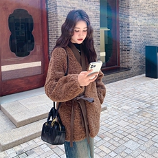 新款！2C256-118-P255-K355时尚皮毛一体外套，女装皮衣，2C256