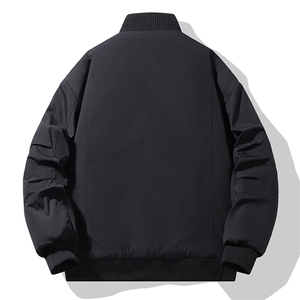 抖音得物 美式潮休闲夹克春季立领纯色复古工装加厚棉服外套MF01图片