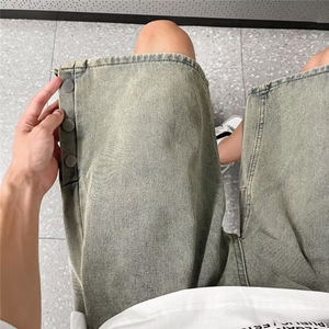 牛仔短裤酷夏季港风潮牌宽松直筒百搭外穿潮流青春短裤男NK11 P38图片