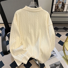 oversize300斤翻领卫衣男加肥加大上衣polo衫春秋大码肌理感宽松，男装卫衣，星座506A