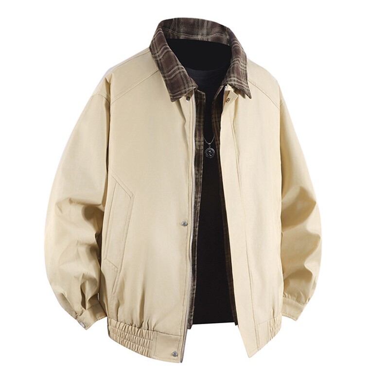 2026春季休闲痞帅工装假两件翻领夹克潮流外套A436-5002-P70，男装夹克，电商A436