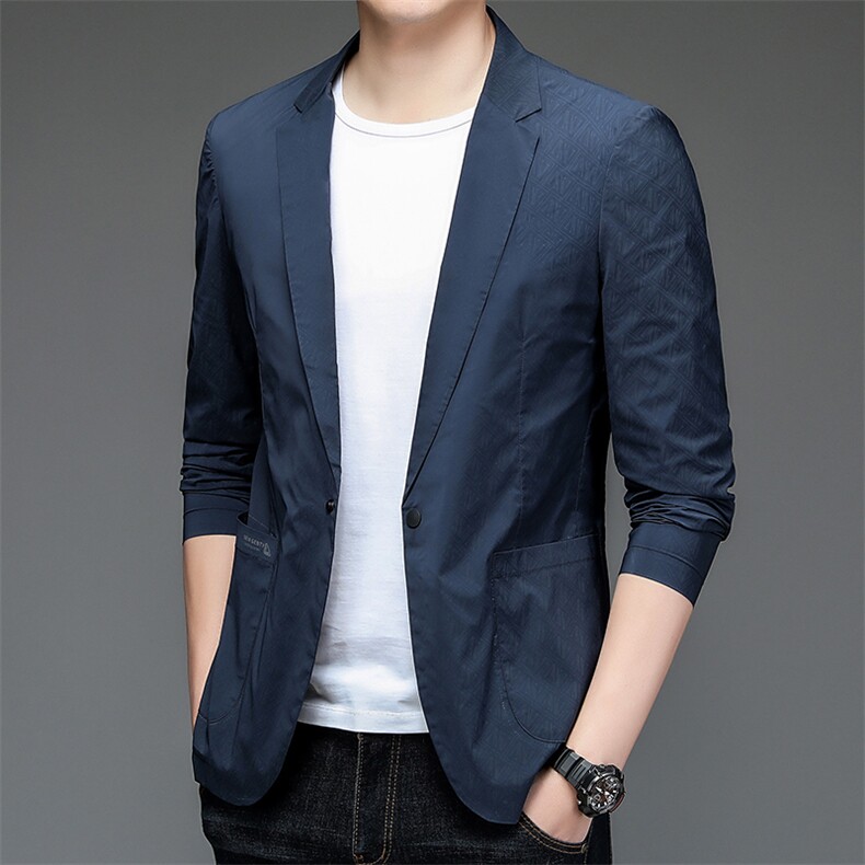 ZL09626男式2023年新款薄款西装男西服外套修身商务休闲男P162,男装西服,电商B360