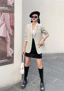 【现货】春装新款 韩版时尚修身纯色西装图片