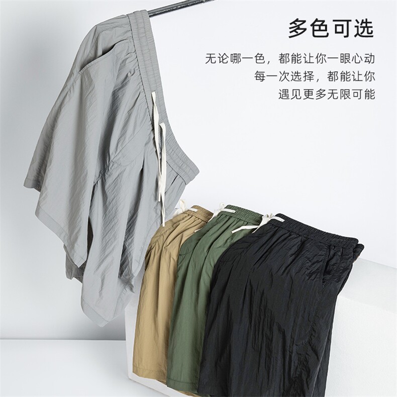 BGW-Y6598男士2024夏季新款青年免烫短裤中腰运动休闲宽松沙滩裤,男装牛仔裤,电商B360