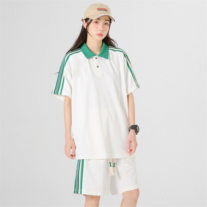 大码港风翻领POLO短袖T恤情侣冰丝防晒日系休闲套装男S19P65,男装防晒衣,电商B226-2（原B217-2）