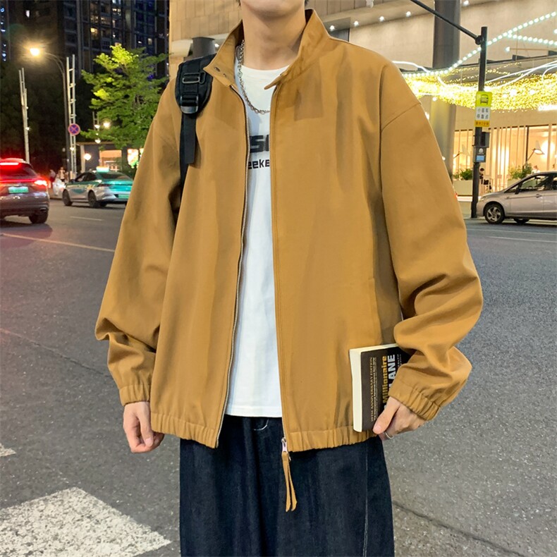夜景秋季立领纯棉水洗棉夹克男士休闲外套上衣A406JK2570P85,男装夹克,星座309（原A406）