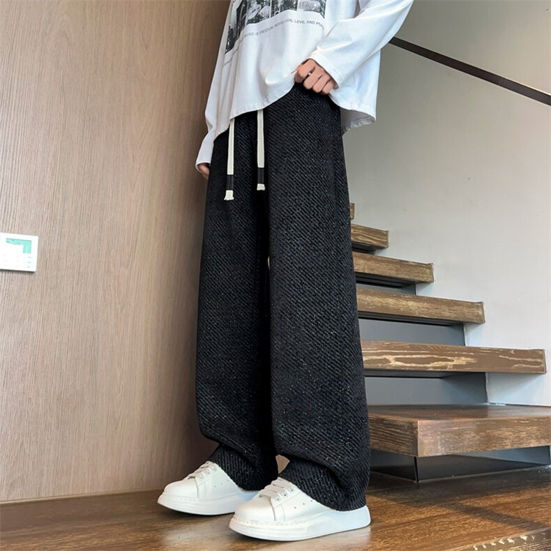 ！2025秋冬新款男士雪尼尔直筒休闲裤百搭长裤WK2100特P35,男装休闲裤,电商B220