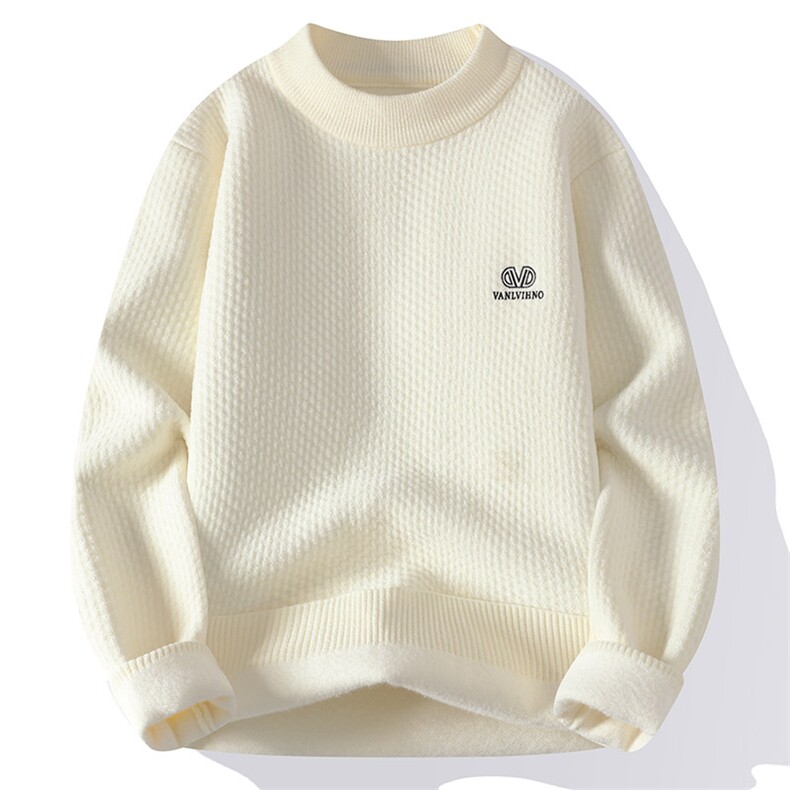 【抖音得物】2025秋季时尚毛衣针织衫男士圆领宽松长袖，男装针织衫/毛衣，电商A113