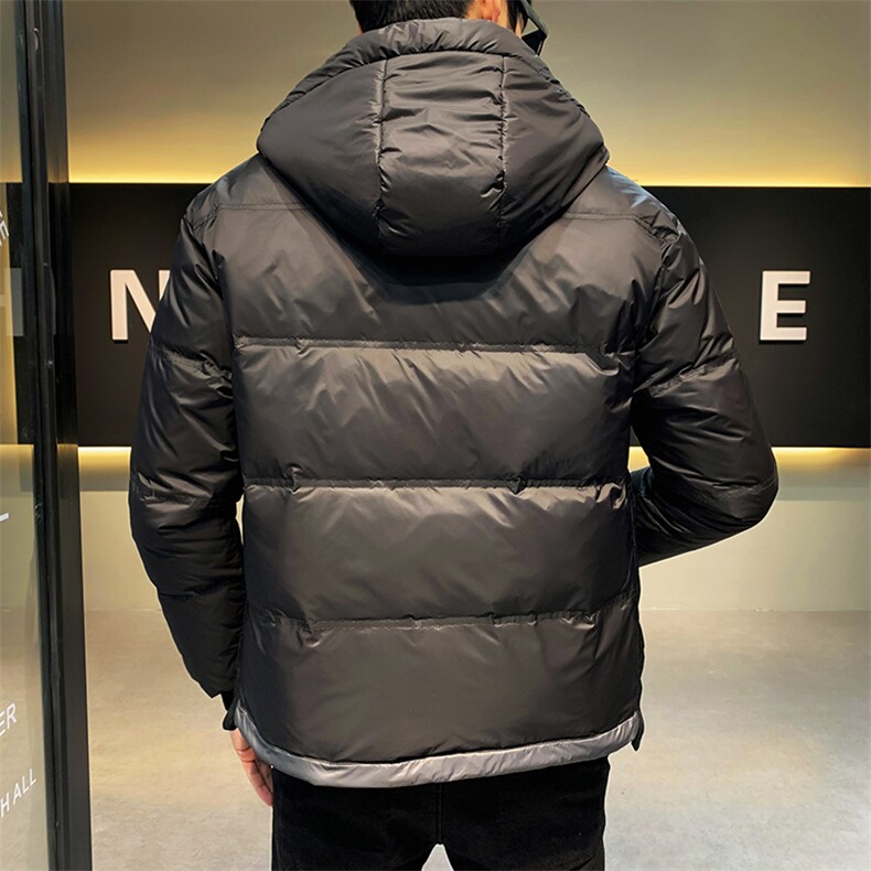 潮牌羽绒服男2024新款男装短款加厚帅气外套冬季轻薄保暖连帽上衣,男装羽绒服,钱塘6003（原4033）
