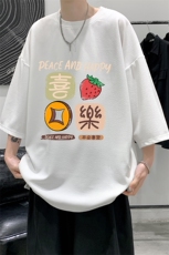 春夏季七分袖t恤男大码五分袖男短袖中袖Q11322-P30，男装T恤，电商A040