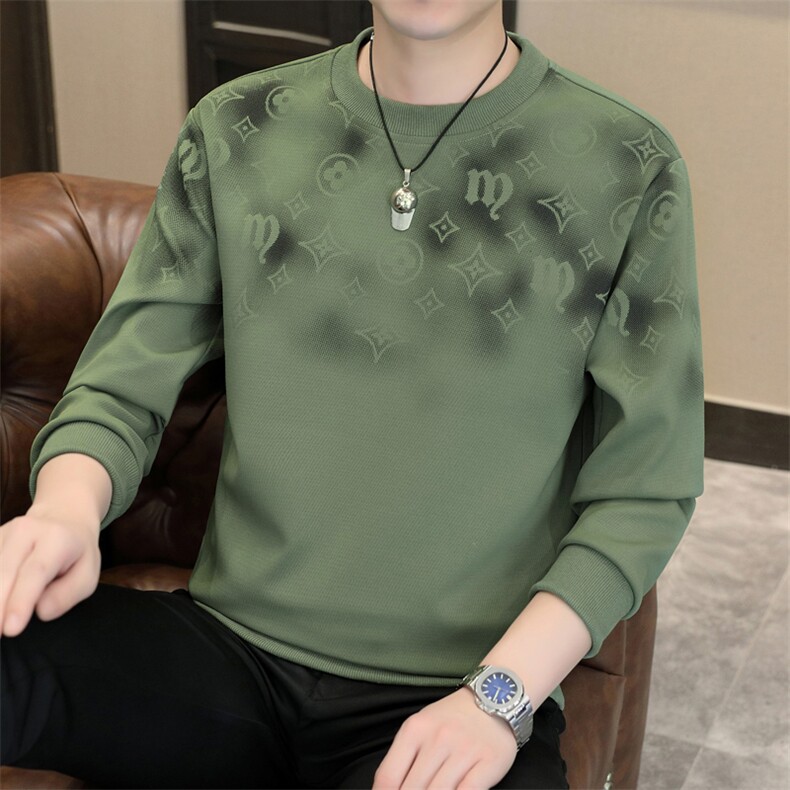 秋季男士休闲时尚圆领套头卫衣打底衫L6003--P37,男装T恤,星座310B-3