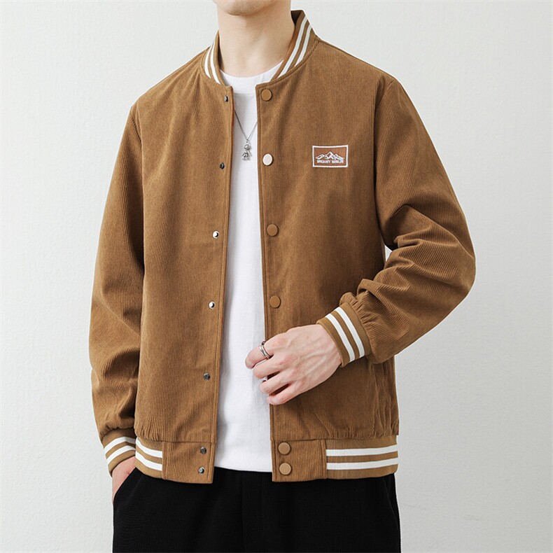 复古日系潮牌棒球服春秋季新款刺绣灯芯绒夹克外套男青年JK85-P50,男装夹克,星座1403A