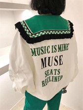 休闲时尚针织海军领后背刺绣重工艺外套好买，特，其它，时尚靓姿