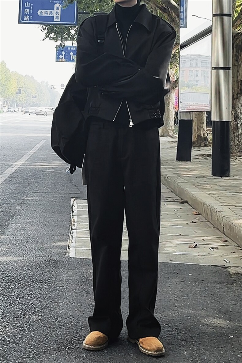 秋冬加厚毛呢小西裤男士休闲裤商务修身直筒长裤子8250/P55/控88,男装西裤,星座1412-2