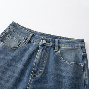 得物高品质！高街弹力微喇牛仔裤男A080-7608-P55控78图片